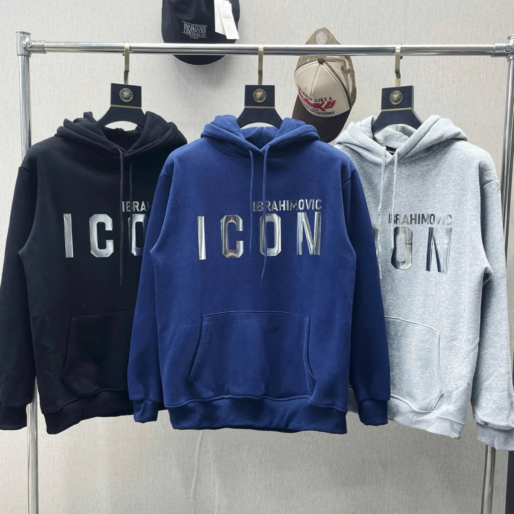 Áo hoodie nam nữ PB nỉ bông in hoạ tiết chữ ICON tráng gương bạc ngực dày dặn basic boy phố HD58P Hàng QC Duy Bi