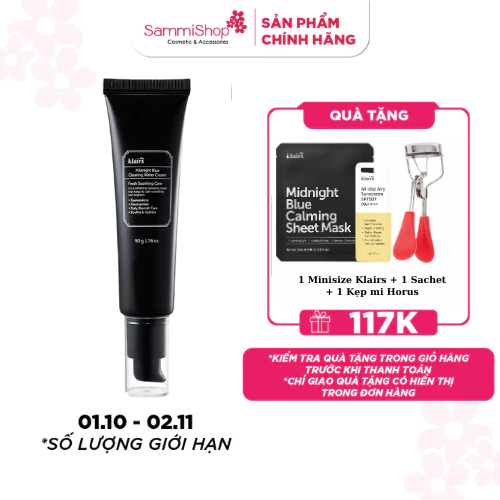 Dear, Klairs Kem dưỡng da Midnight Blue Clearing Water Cream 50g