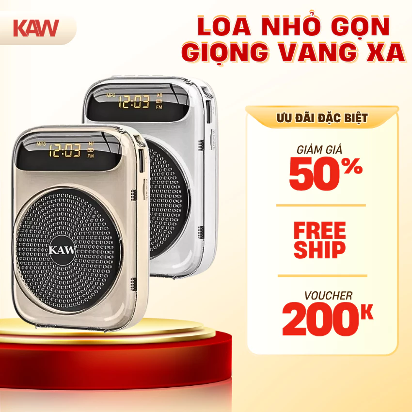 Loa trợ giảng cho giáo viên không dây KAW K88 Bluetooth 5.0 UHF