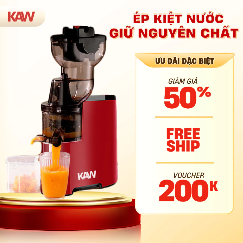 Máy ép chậm KAW 150W Ép Trái Cây, Làm Kem, Dễ Dàng Vệ Sinh, Sử Dụng Trong Gia Đình