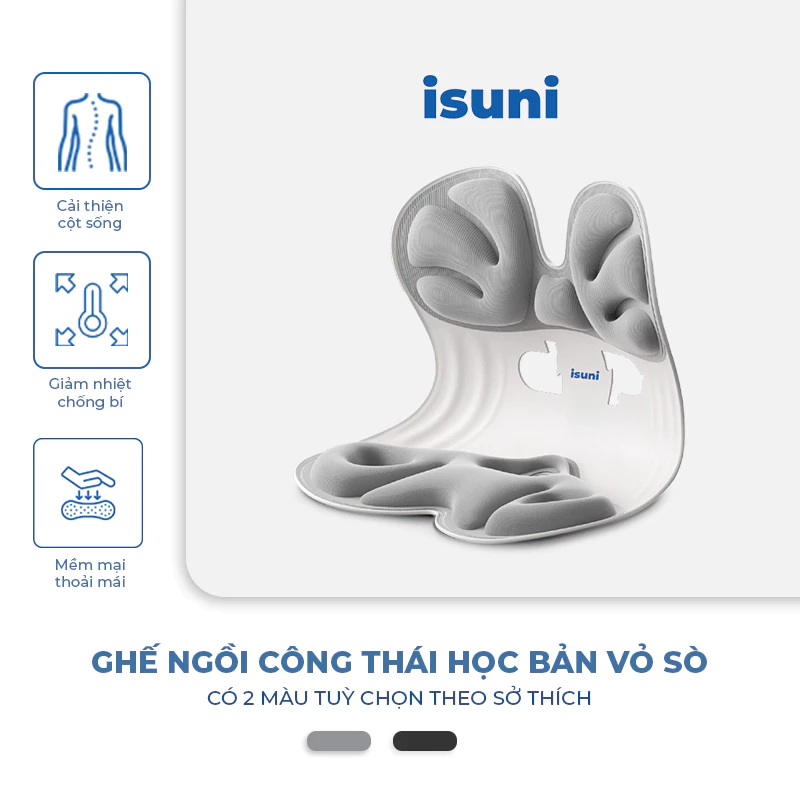 [BẢN SEASHELL] Ghế Công Thái Học ISUNI  Phù Hợp Cho Trẻ Em, Học Sinh Tối Đa 55kg