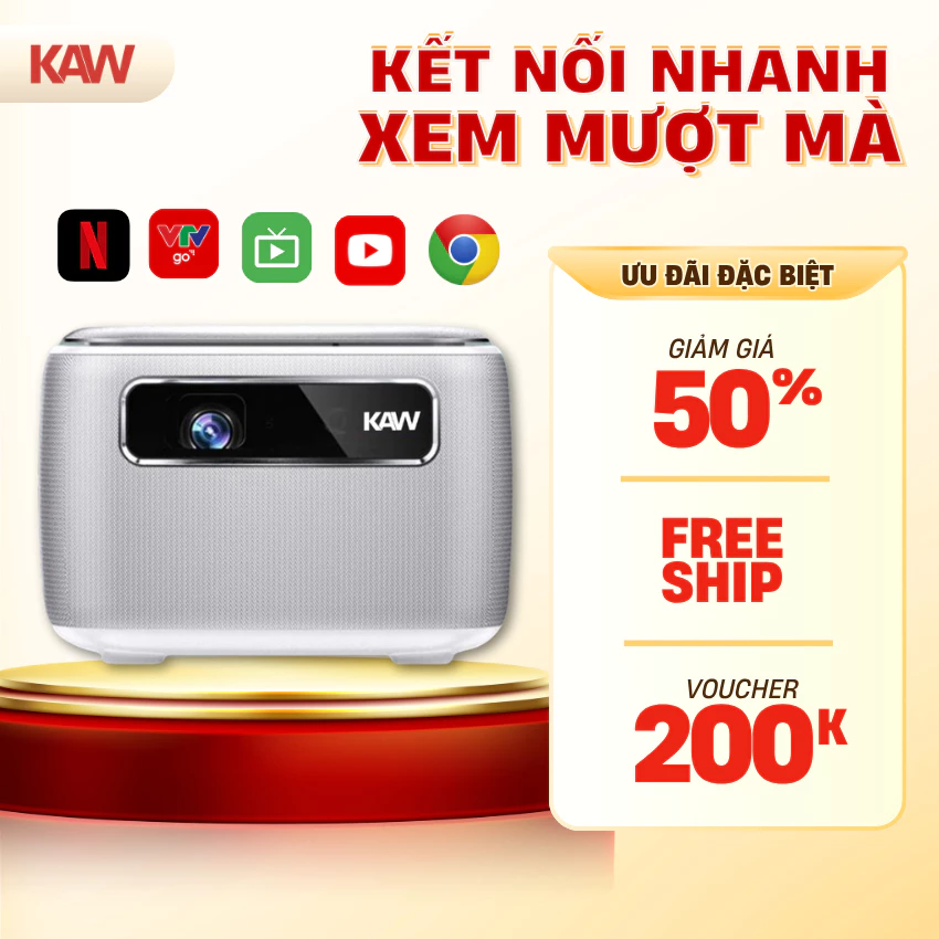 Máy chiếu mini tích hợp pin KAW SKY 118 siêu nét, nhỏ gọn