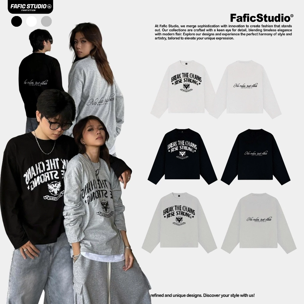 Áo thun tay dài Longsleeve Break from rộng FAFIC nam nữ unisex