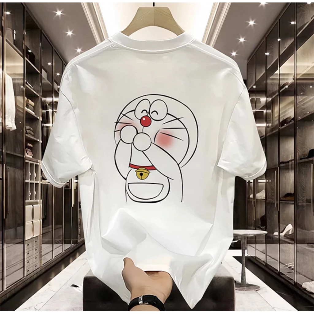 Áo Thun Dora Mèo Unisex Nam Nữ Chất Vải Cotton Thoáng Mát Dày Dặn Hình In Sắc Nét