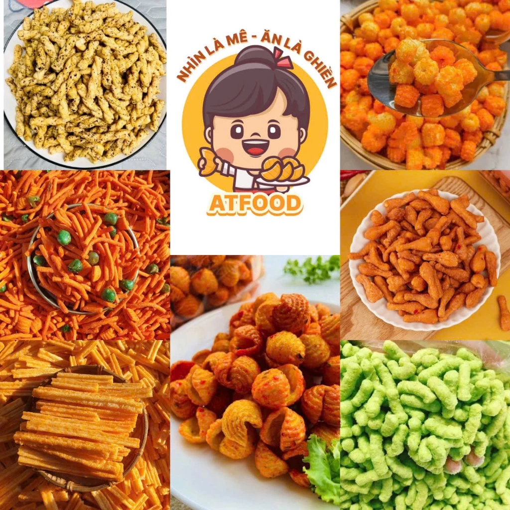 Snack Ăn Vặt Tổng Hợp 500gr Đa Dạng Hương Vị Phù Hợp Mọi Lứa Tuổi - Bim Bim, Quẩy Cay, Xương Chó,