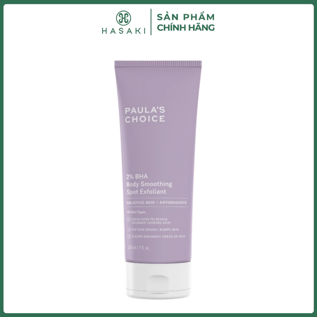 [DAILY] Kem Dưỡng Thể Paula’s Choice 2% BHA Loại Bỏ Da Chết 210ml 2% BHA Body Smoothing Spot Exfoliant Hasaki