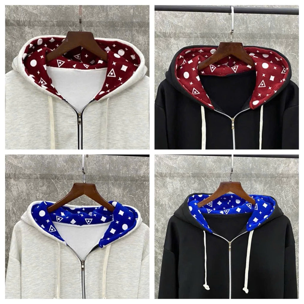 Áo khoác nỉ hoodie LỆ VI chất liệu nỉ bông cotton tàu kiểu dáng trẻ trung năng động