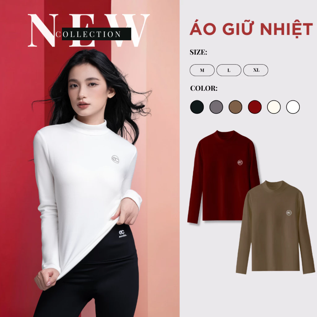 Áo Giữ Nhiệt ECOCHIC VERSION 2 Phủ Tơ Mịn Không Tĩnh Điện Giữ Ấm Tốt  Chất Liệu Cotton Cao Cấp Mềm Mịn B195
