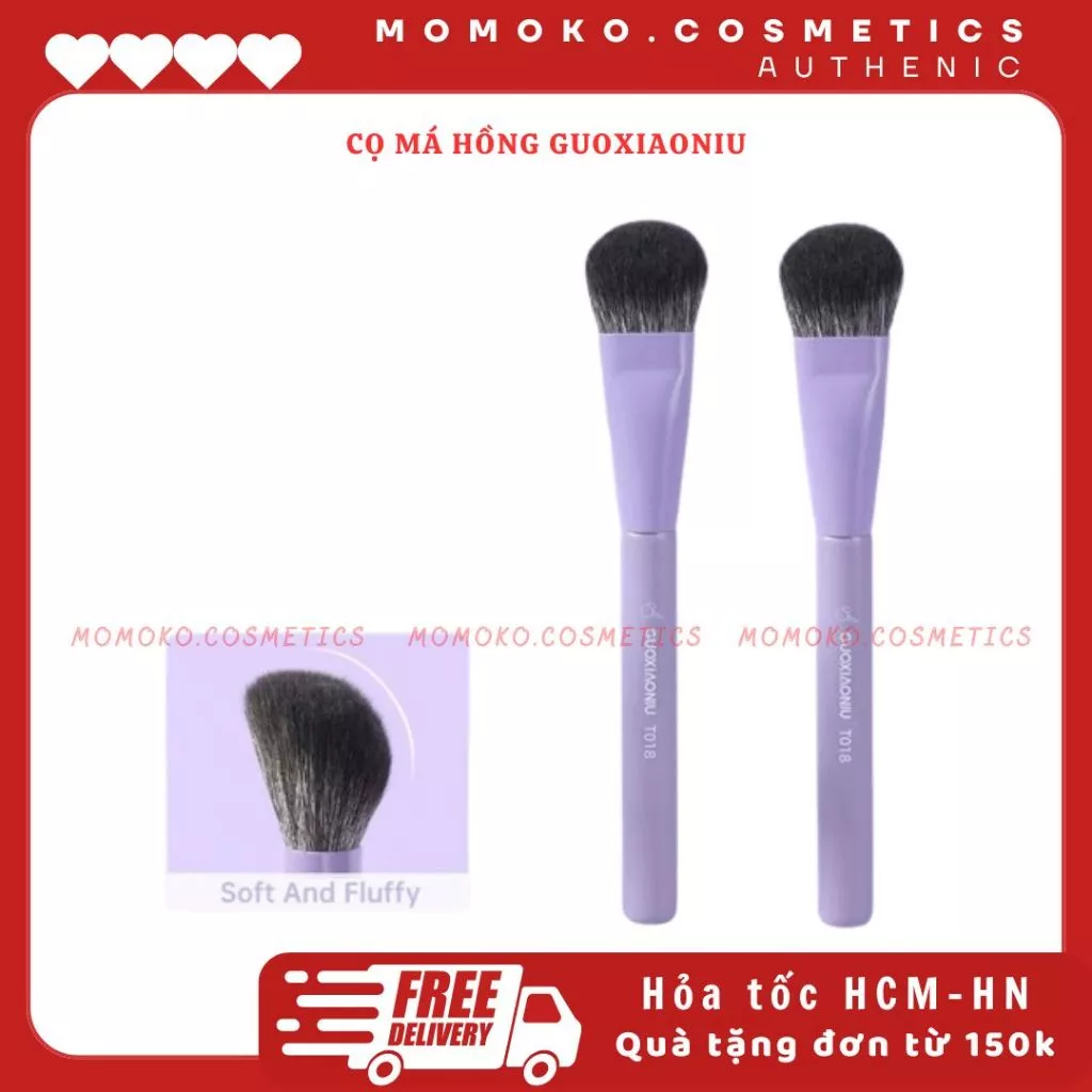 [HỎA TỐC]GUOXIAONIU cọ má hồng trang điểm GUOXIAONIU phấn má hồng lông mềm mại cọ má hồng kem