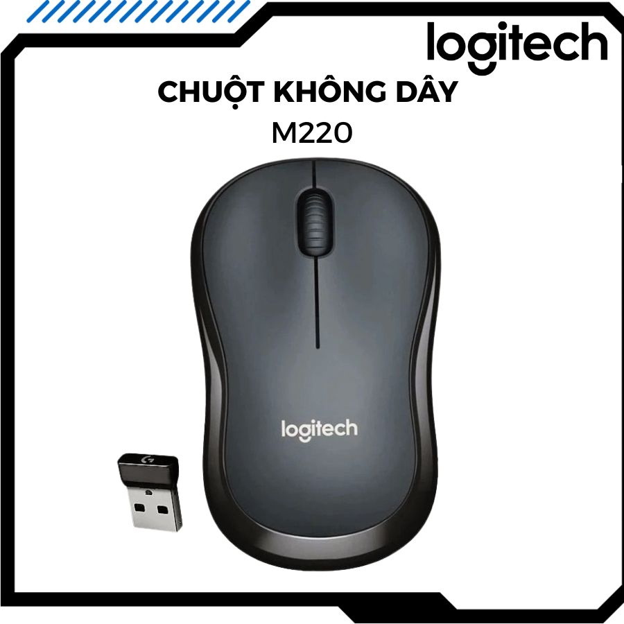 Chuột Không Dây Logitech M220 Click Silent – Kết Nối USB Giảm Ồn, nhỏ gọn - Độ…