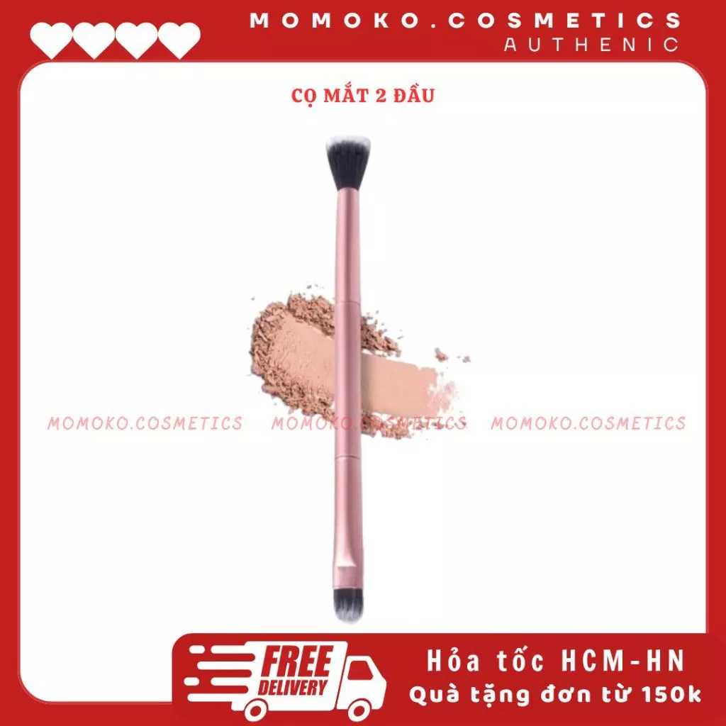 Cọ đánh mắt 2 đầu cọ trang điểm đánh phấn mắt 2 đầu trang điểm makeup không nhoè tiện dụng