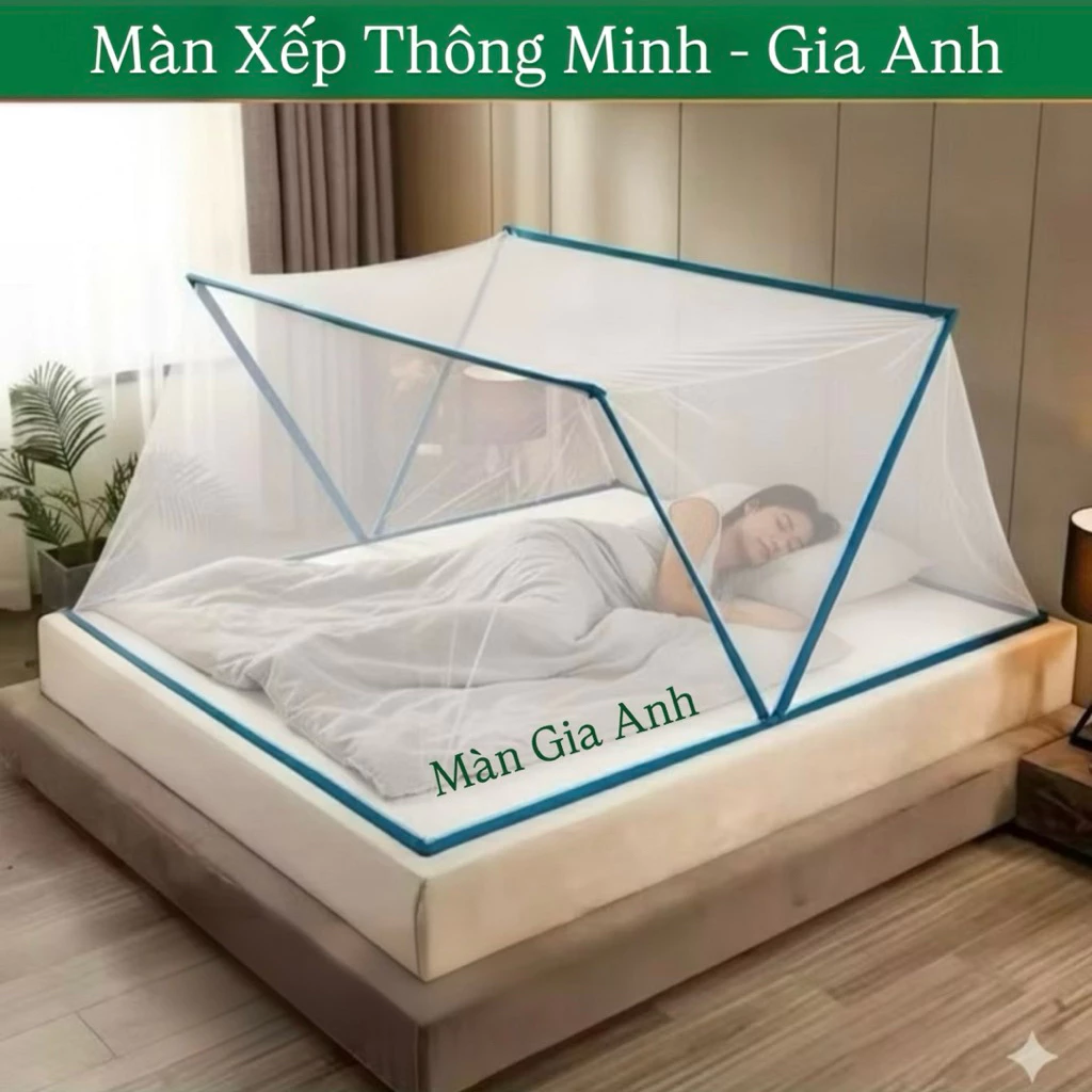 [Mẫu 2025] Màn Xếp Thông Minh Gia Anh - Mùng Ngủ Chống Muỗi Gấp Gọn Tiện Lợi - Bảo Hành 12 Tháng - Xưởng Màn Gia Anh