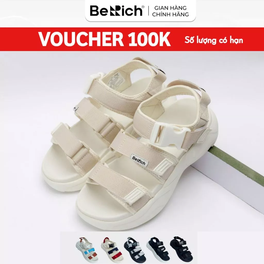 Giày Sandal BeRich Nữ Học Sinh Đế Cao 5cm Siêu Nhẹ Êm Bền Dễ Thương BE777