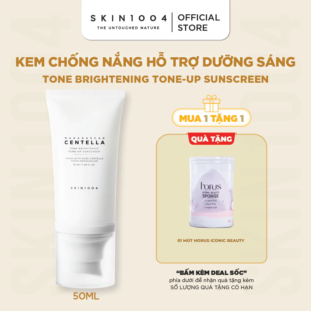 Kem chống nắng SKIN1004 Centella Tone Brightening Tone-up Sunscreen SPF50+ PA++++ 50ml