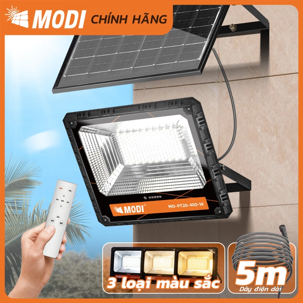 Đèn Led Năng Lượng Mặt Trời MODI SOLAR Siêu Sáng Chống Nước Loại 50W, 80W, 120W, 200W,300W, 400W