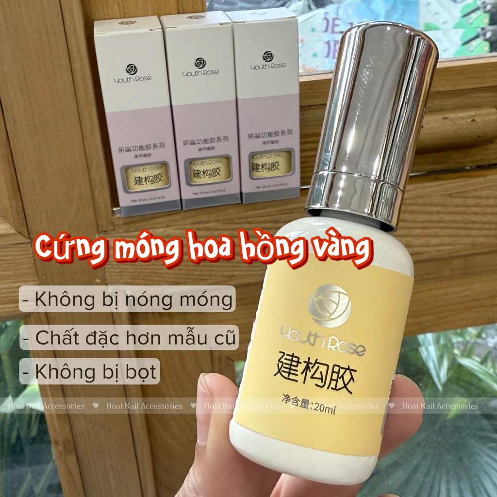 Cứng móng hoa hồng vàng loại mới 20ml