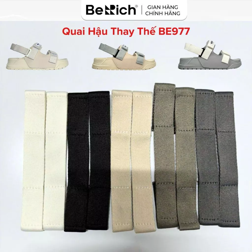 Quai Hậu Sandal Be977 - Be978 Phụ Kiện Quai Giày Màu Be Trắng Xám Rêu Đen Quai Sau Xăng Đan