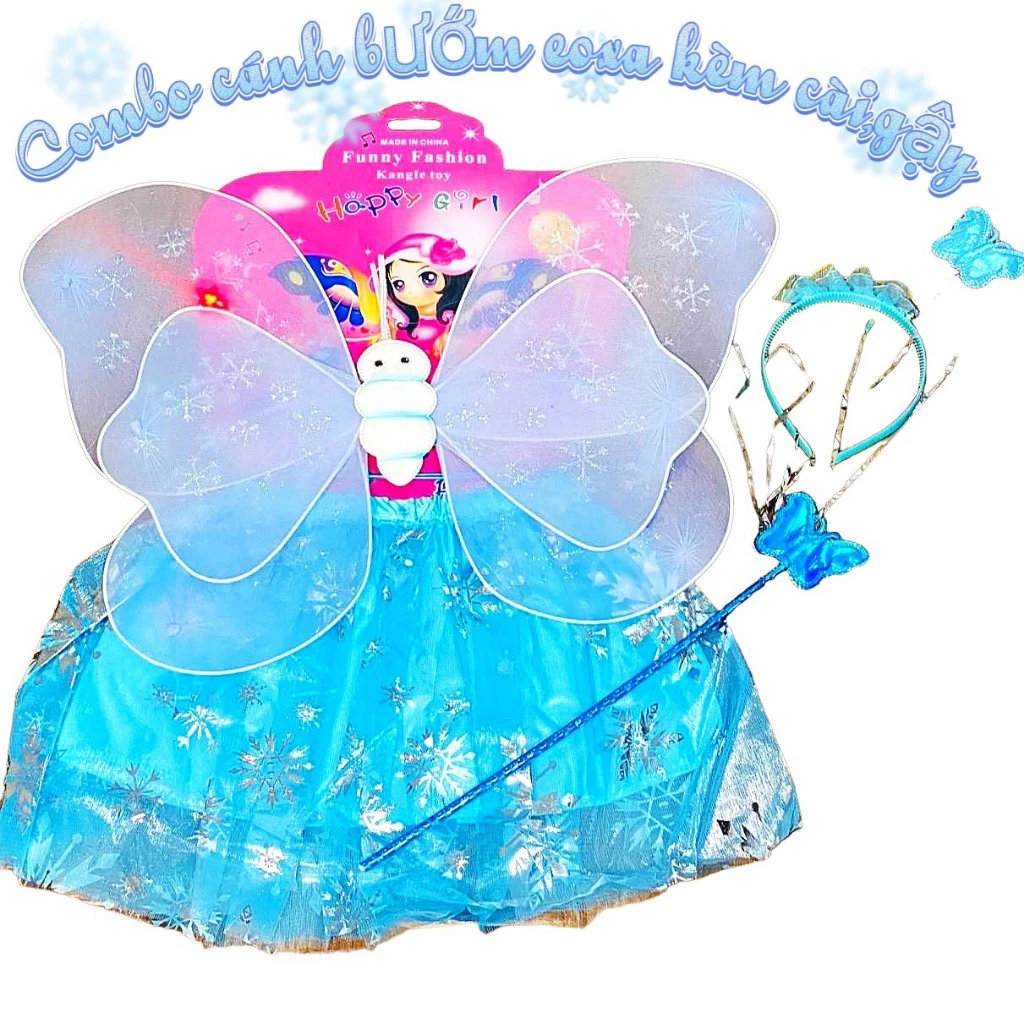Bộ Cánh bướm có váy hoá thành tiên bướm đồ chơi hoá trang cho bé Toy
