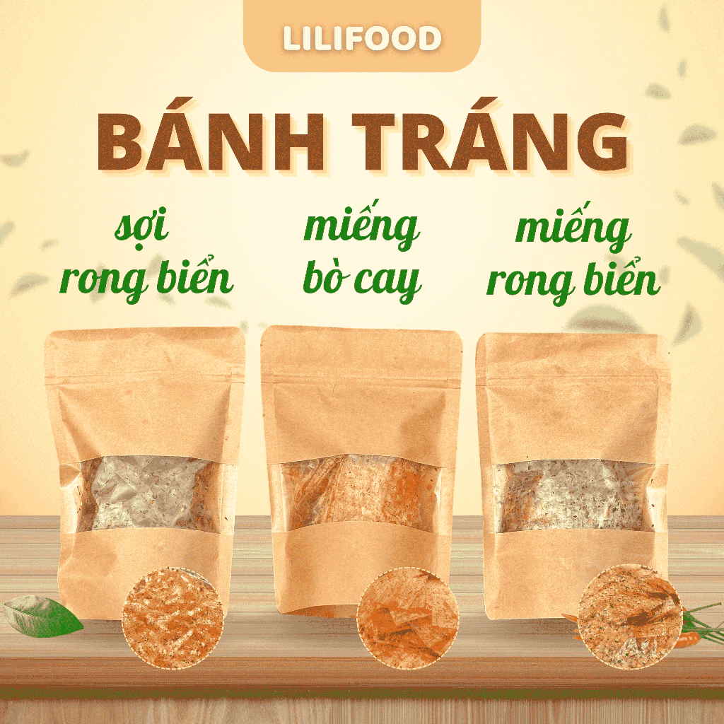 Bánh Tráng Trộn Sẵn Bò Cay - Rong Biển - LiliFood