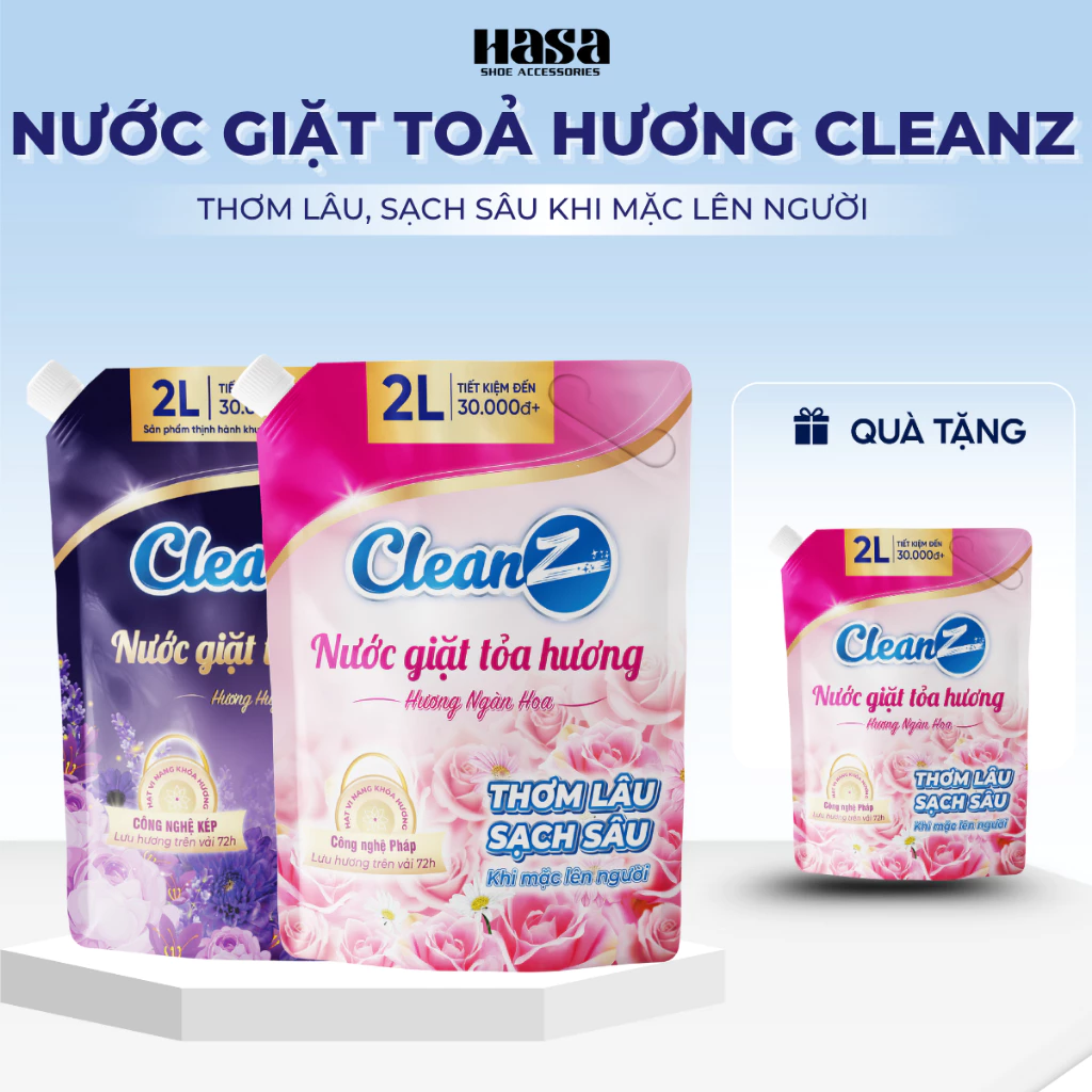 [MUA 1 TẶNG 1] Nước giặt xả tỏa hương CleanZ đánh bay vết bẩn, hương thơm mềm mại