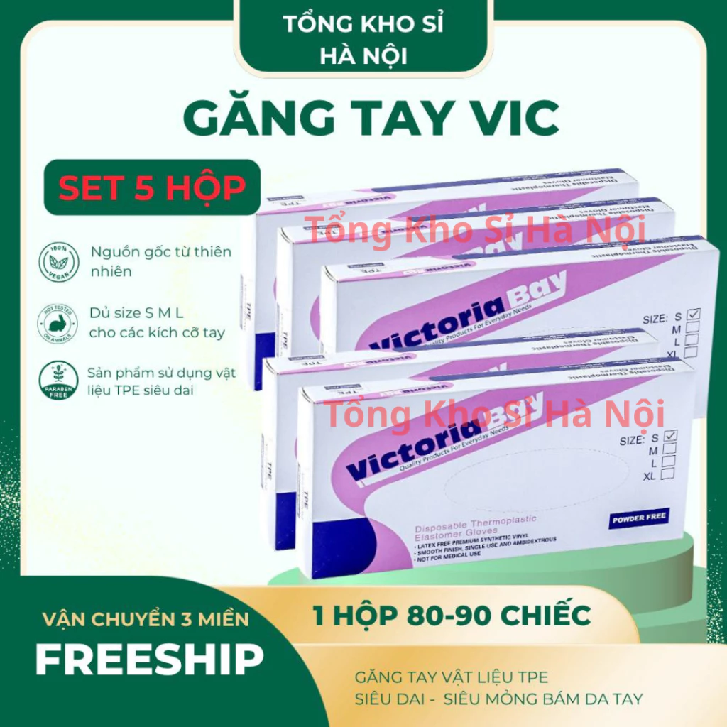 Hộp găng tay làm bếp siêu dai Victoria Bay, bao tay nilon nấu ăn siêu dai chất liệu TPE không mùi chống nhăn