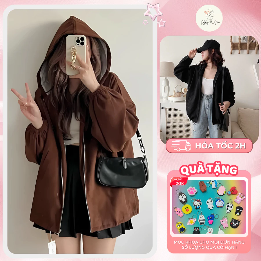 [BÁN CHẠY ]Áo khoác nữ nhung lì 2 lớp form rộng có mũ tay bồng nhiều màu basic, Áo khoác nữ nhung tăm gân dáng Oversize
