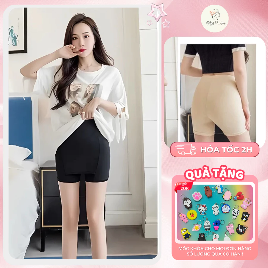 Quần Đùi Mặc Trong Váy 2 Lớp Che an toàn và đáng tin cậy Chống Lộ Nội y chất đẹp deal xịn sexy, quần mặc váy bảo hộ