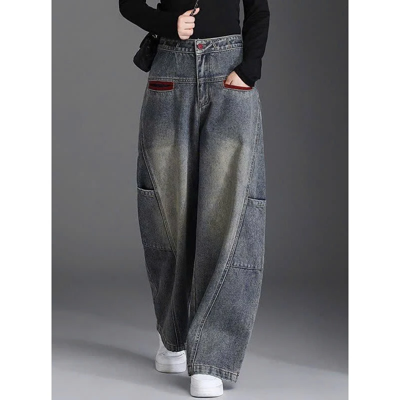 Quần Jean Ống Rộng Nữ KENZA FASHION KJ148, quần jean dài, dáng cạp cao tôn dáng, kiểu dáng năng động.