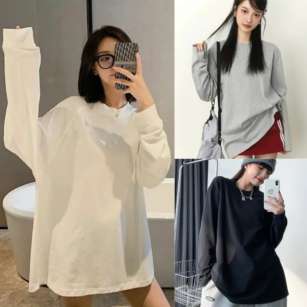 Áo thun dài tay MIAA, áo phông trơn tay dài UNISEX form rộng chất liệu dày dặn không bai xù
