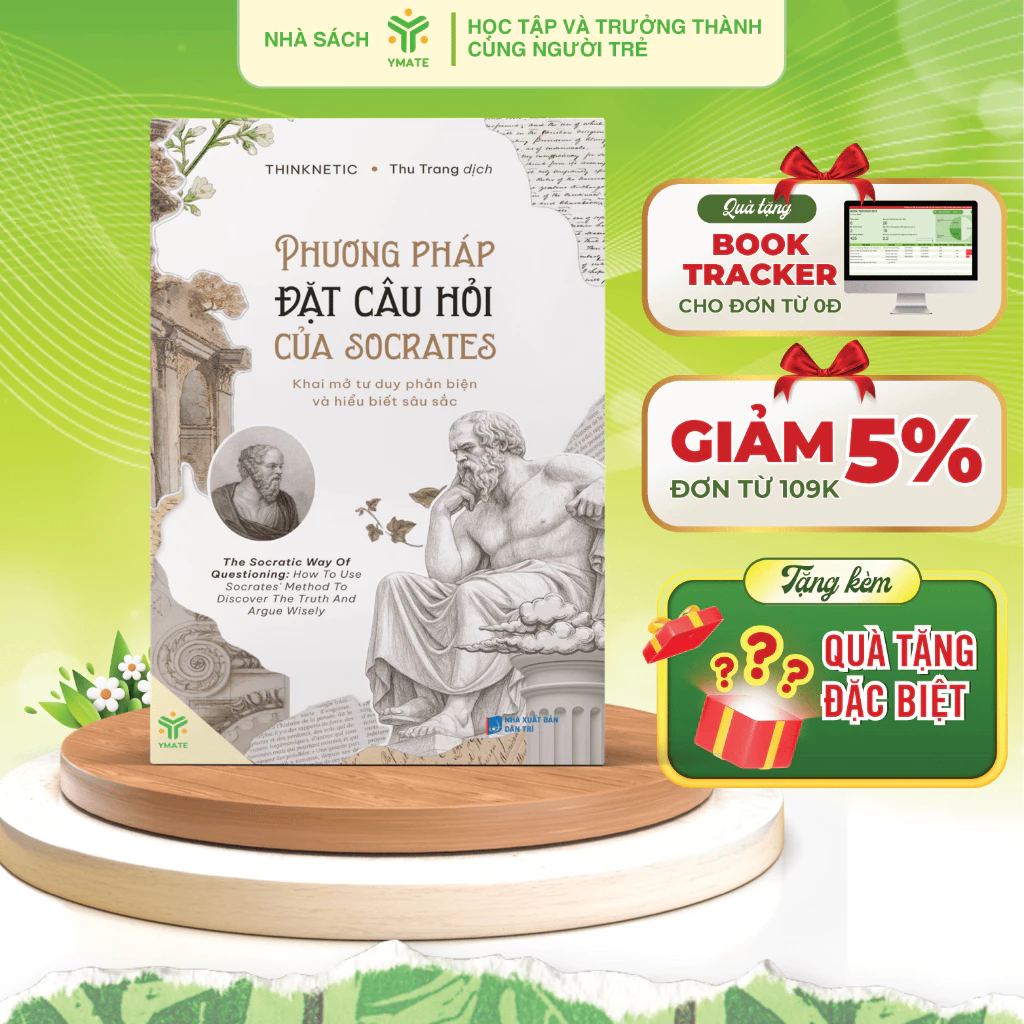 Sách - Phương Pháp Đặt Câu Hỏi Của Socrates - Sách Tư Duy Phản Biện, Giải Quyết Vấn Đề - YMATE Books đang được đối chiếu cho người mua tại Việt Nam