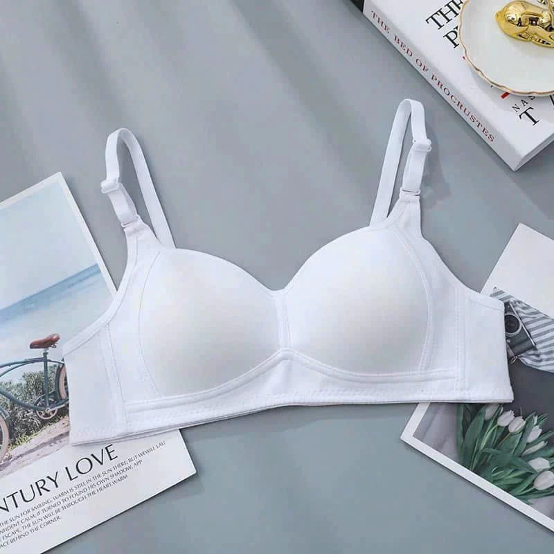 Áo Lót 100% Cotton Nữ Sinh Không Gọng Đệm Mỏng Nâng Ngực Áo Ngực Bra Nữ Sinh Tôn Vòng 1 Học Sinh Sinh Viên Người lớn