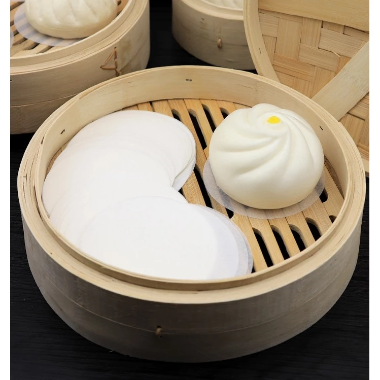 Giấy Nến Chống Dính 2 Mặt Size 12cm Bánh Bao, Dimsum, Pizza, Chống Dính Vượt Trội Hàng Loại I