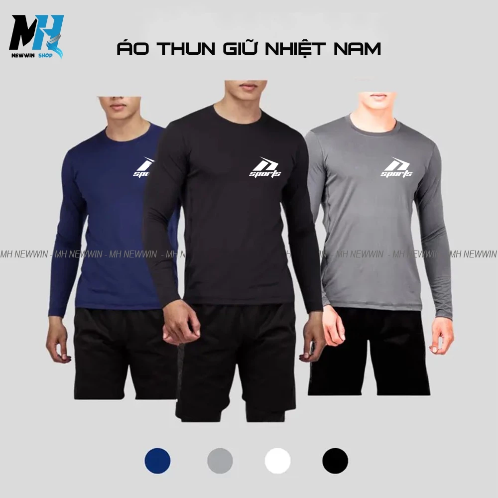 Áo Dài Tay Giữ Nhiệt Thể Thao-Mẫu Sports-Chất thun lạnh-Co giãn 4 chiều mềm mại-Chất đẹp hàng VN 40-90KG