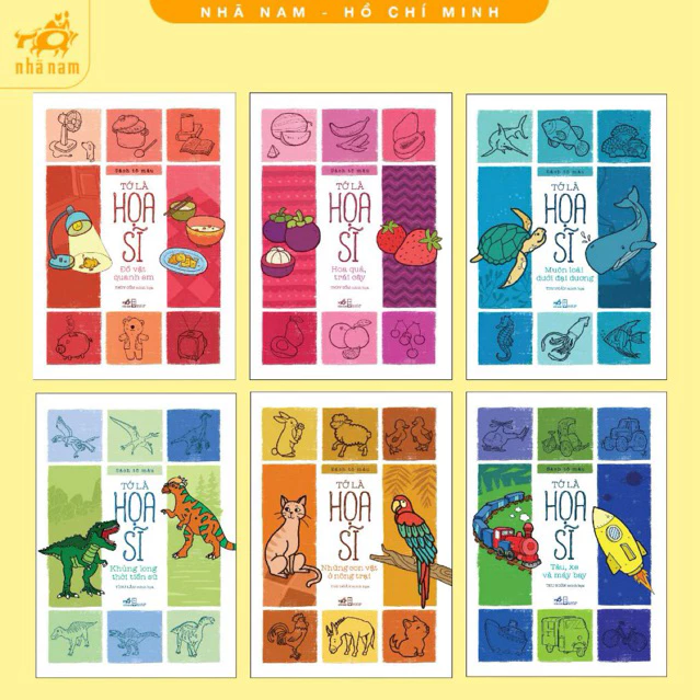 Series sách tô màu: Tớ là họa sĩ (6 cuốn lẻ) (Nhã Nam HCM)