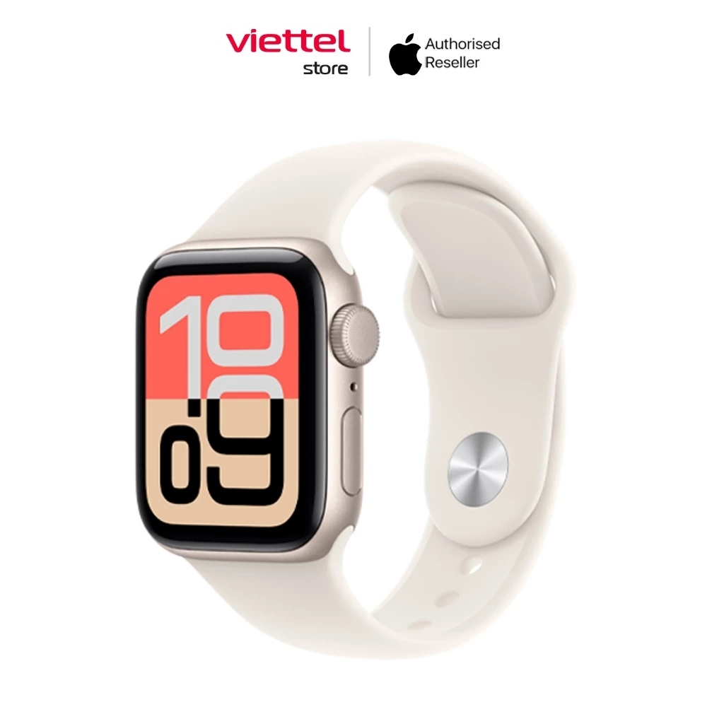 Apple Watch SE 3 Viền Nhôm GPS 44mm Dây cao su S/M Chính hãng