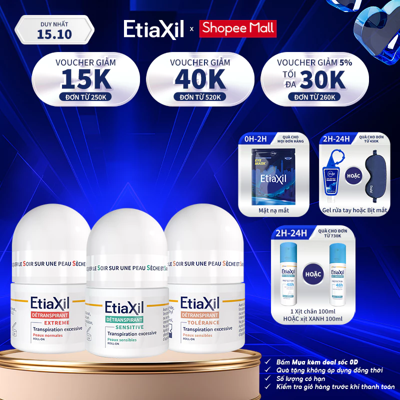 Lăn Khử Mùi Và Ngăn Mồ Hôi Dòng Chuyên Sâu Etiaxil 15ml