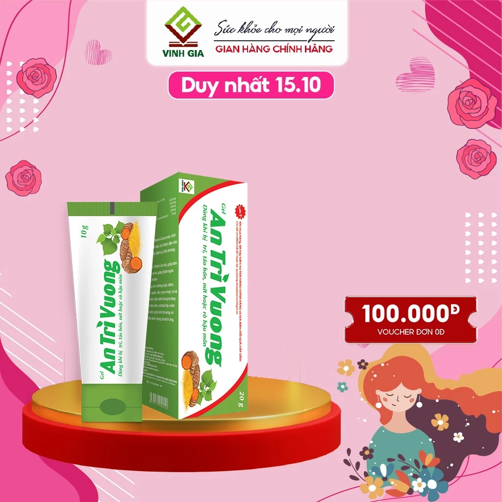 Gel Hỗ trợ Cải Thiện Trĩ Nội, Ngoại, Táo Bón An Trĩ Vương Gel, Giảm Nứt Kẽ Hậu Môn (20g/H)