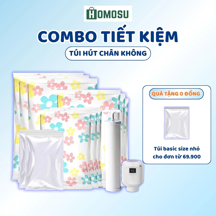[COMBO Tiết Kiệm] Túi Hút Chân Không Bảo Quản Quần Áo, Túi Đựng Chăn Ga Chống Nấm Mốc, Túi Hút Quần Áo Cao Cấp M003