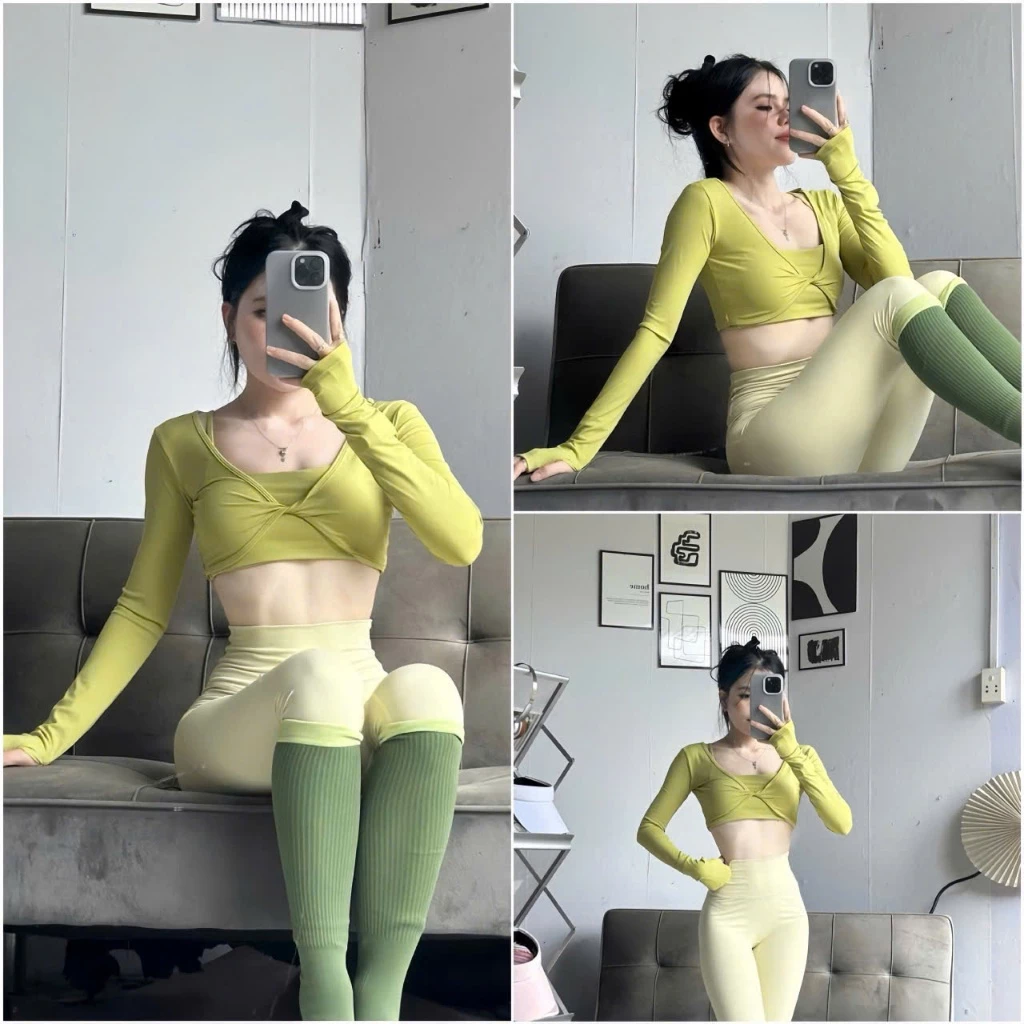 Áo Khoác Ngoài Xoắn Ngực Chất LULU Thể Thao Tập Gym-Yoga-Aerobic ⚡️ Hàng Nhập Khẩu ⚡️(Không kèm áo trong và quần )
