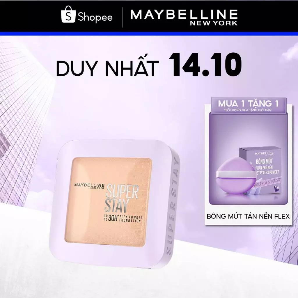 Phấn Phủ Nền Linh Hoạt SuperStay 30H Flex Powder Che Phủ Mịn Lâu Trôi Kiềm Dầu Maybelline New York 9G