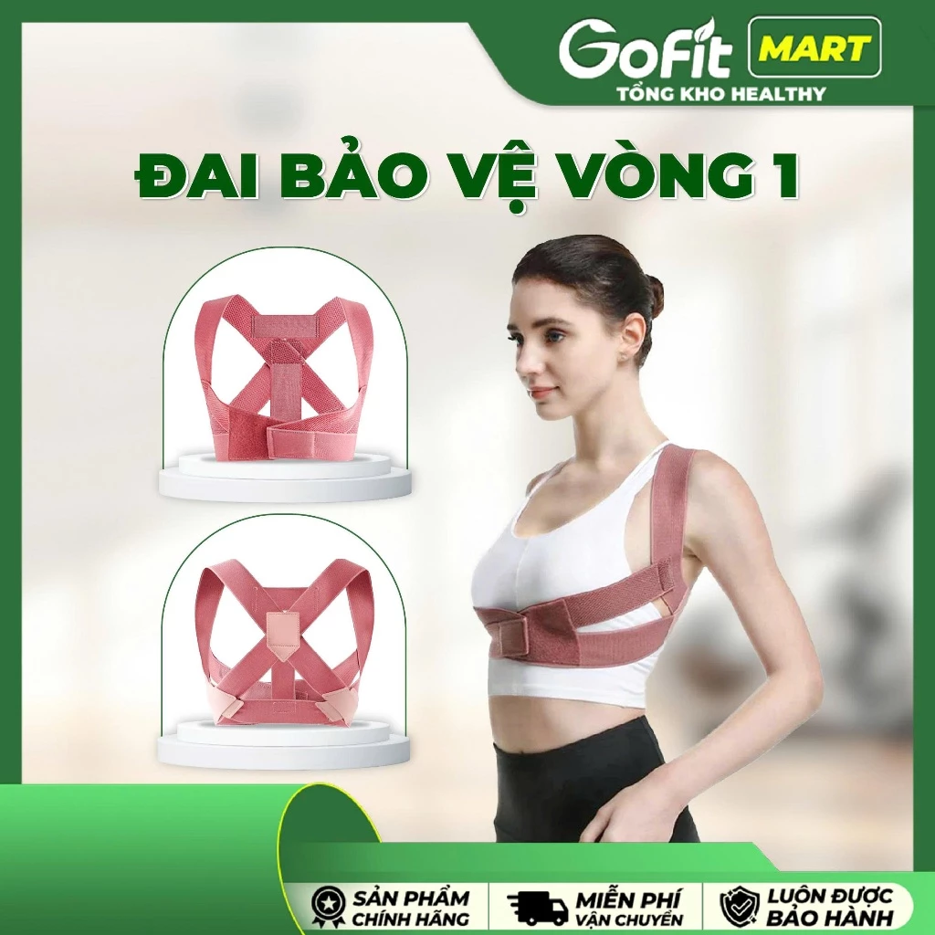 Đai Bảo Vệ Vòng 1, Đai Nâng Ngực Nữ,  Chống Gù Lưng Nam Nữ  Có Nẹp Chỉnh Cột Sống