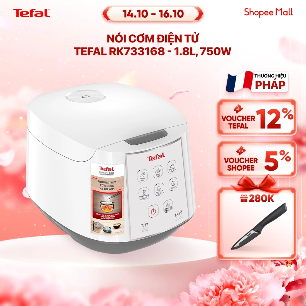 Nồi cơm điện tử Tefal RK733168 - 1.8L, 750W