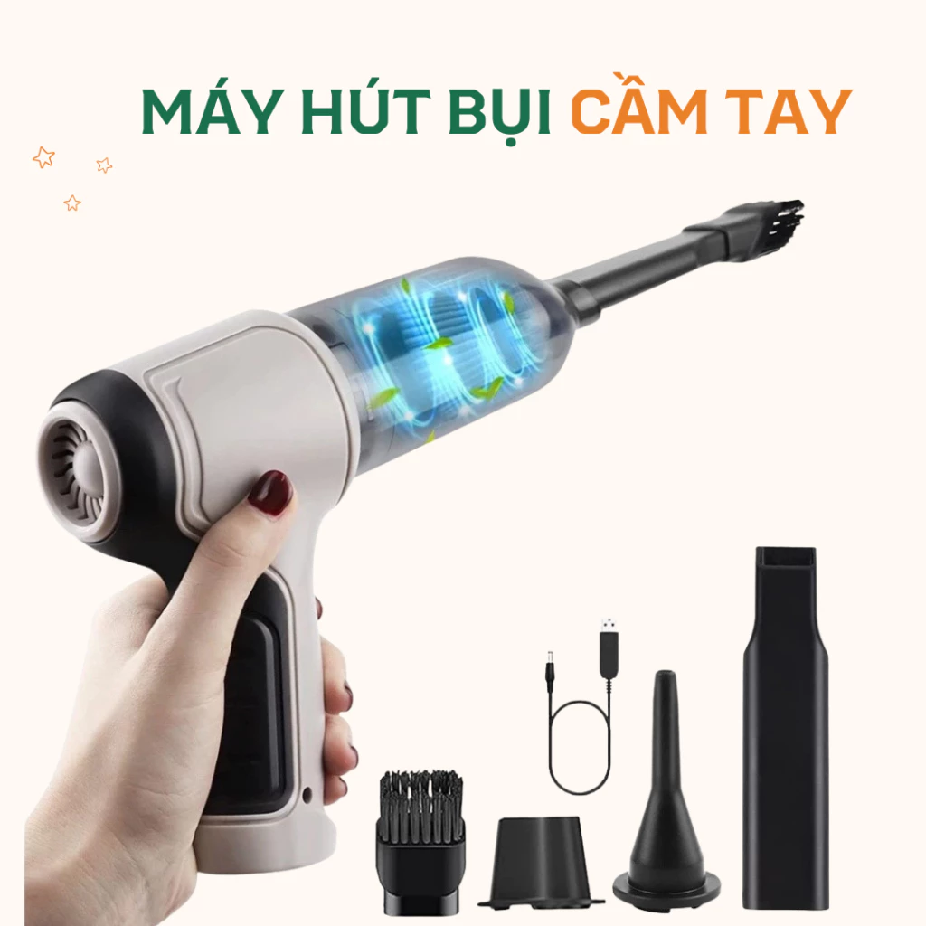 Máy Hút Bụi Cầm Tay Didooglt Không Dây Mini 6 Đầu Hút, Máy Hút Bụi Ô Tô, Giường Nệm Tiện Lợi