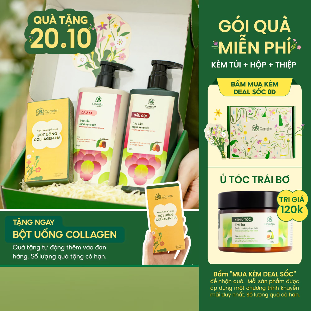 Combo Dầu Gội Xả Dâu Tằm Ngừa Rụng Tóc Hỗ Trợ Mọc Tóc Cải Thiện Hư Tổn Cỏ Mềm - Quà tặng 20/10 Ý Nghĩa, Thiết Thực