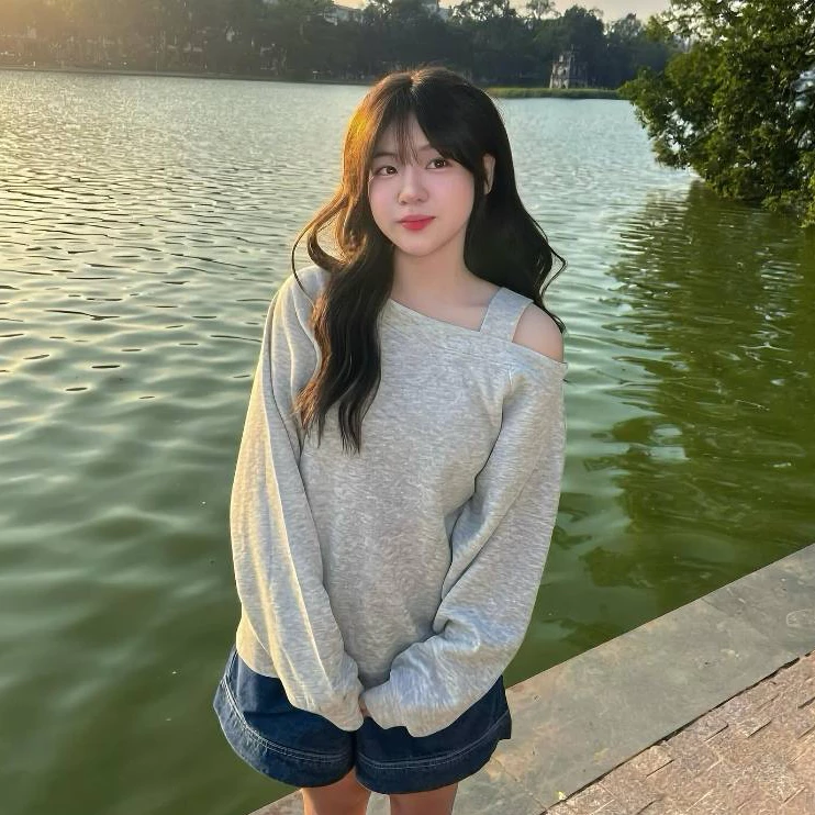 Áo Sweater Nỉ Trễ Vai Kiểu Nữ Dáng Lệch Vai Dáng Basic Mùa Thu Đông Kimee - KA628