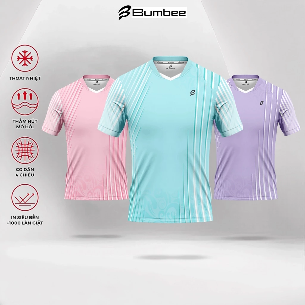 Áo Thể Thao Nam Nữ Bumbee B – Co Giãn 4 Chiều, Vải Mát, Thấm Mồ Hôi Cực Nhanh (393 gộp)