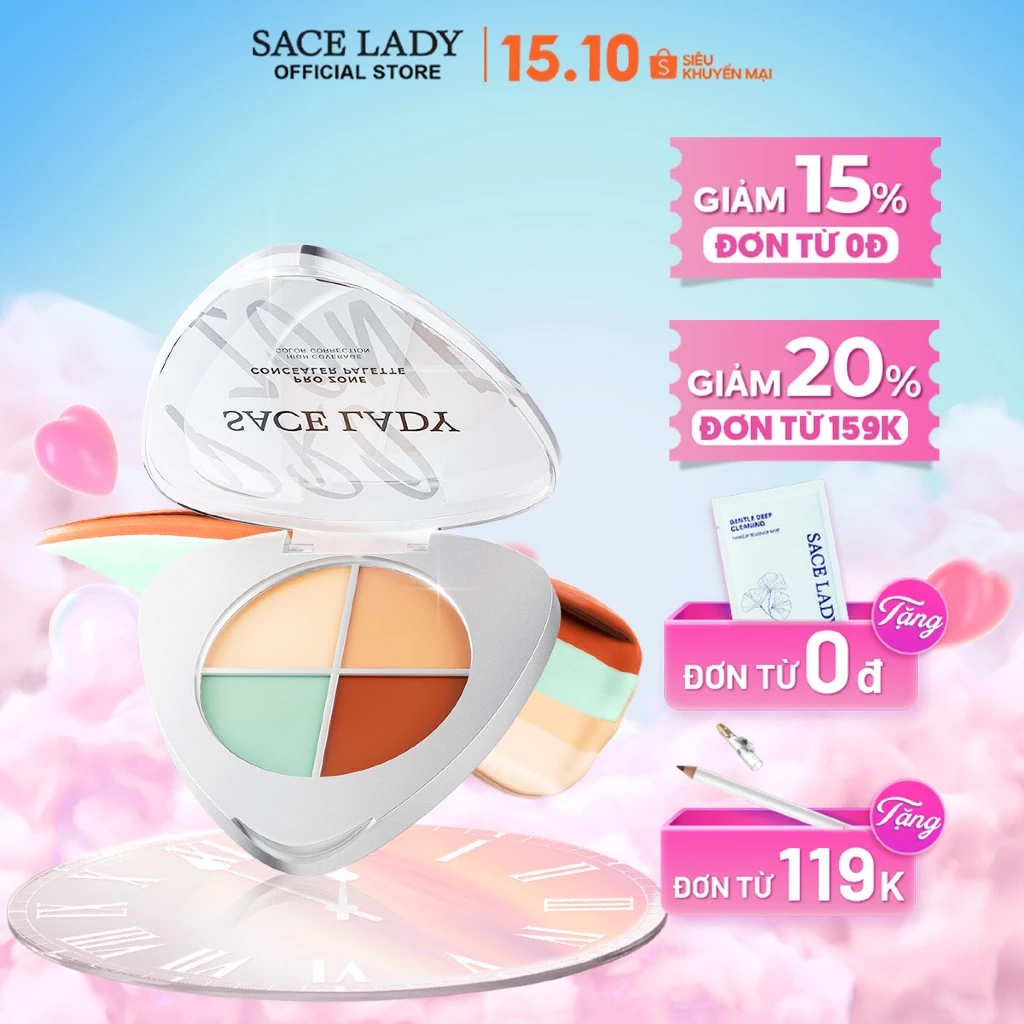 Che Khuyết điểm SACE LADY Chống Thấm Nước Giúp Hiệu Chỉnh Màu Da 5.6g