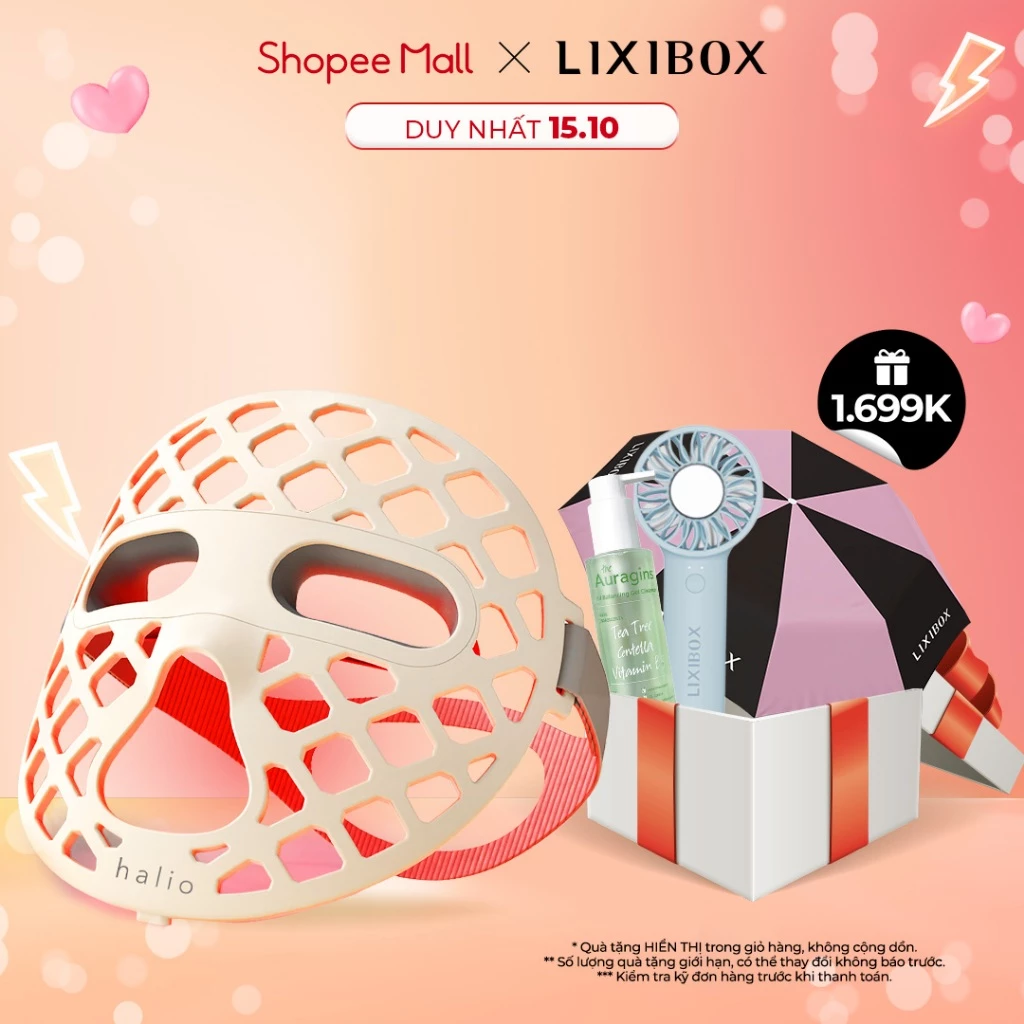 Mặt Nạ Ánh Sáng Halio PureGlow Ultralite Silicone LED Face Mask