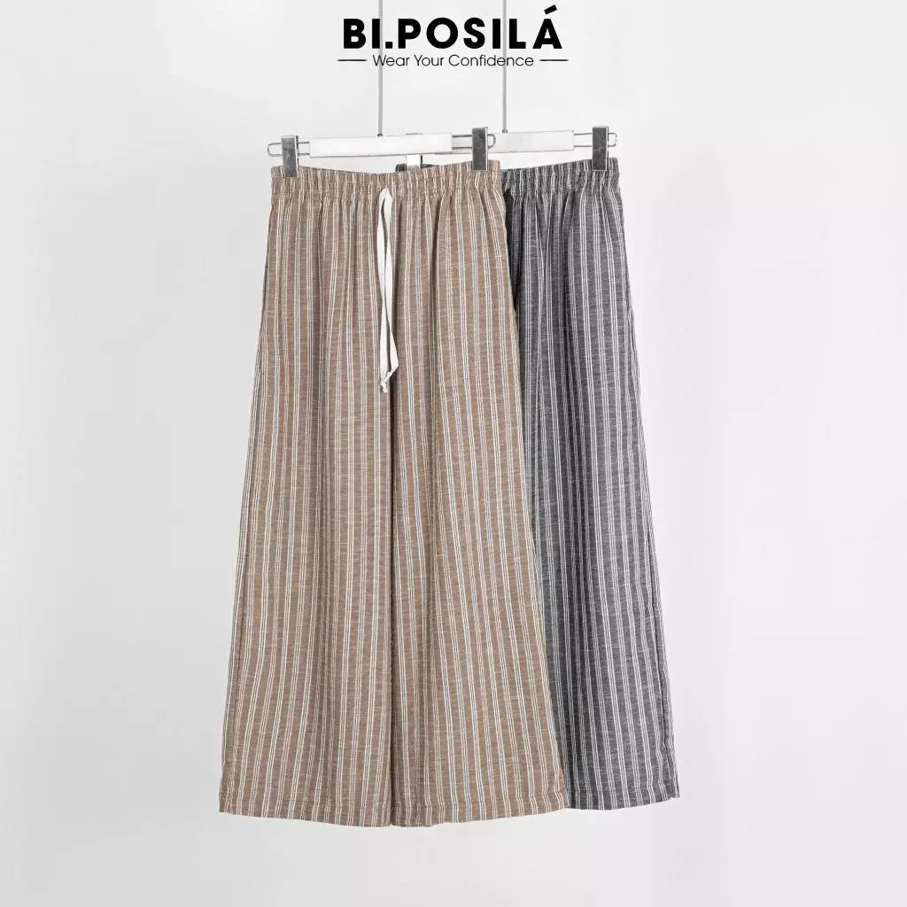 [Q16] QUẦN DÀI FORM SUÔNG RỘNG VẢI LINEN PHA BI.POSILÁ MỀM MỊN NHẸ NHÀNG VÀ MÁT MẺ Size S/M/L
