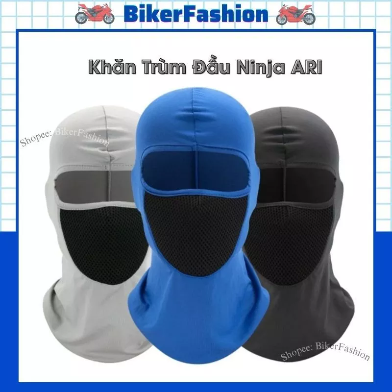 Khăn Trùm Đầu ARI, Ninja Phượt Chống Nắng Loại 1, Vải Cao Cấp, Thoáng Mát, Co Dãn 4 Chiều, Thấm Hút Mồ Hôi Nhanh